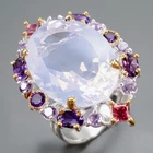 GEM A+ 22 ct+ Natural Lavender Quartz Ring 925 Sterling Silver Size 7.5 /R467089