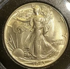 1943-P Walking Liberty Half Dollar - Brilliant Uncirculated - Comes With Holder