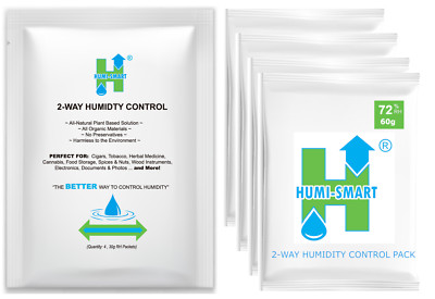 Humi-Smart 72% RH 2-Way Humidity Control Packet   60 Gram 4-Pack