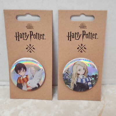 Wizarding World Harry Potter Yume Luna Lovegood & Harry Potter Badge Set Button