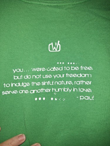 Fruit Of The Loom Short Sleeve Green Graphic Print T-shirt Size M Bird " FREE" - Picture 3 of 8