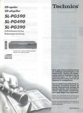 TECHNICS CD-player -SL-PG390 SL-PG490 SL-PG590: MANUAL PDF in Dutch  Danish.