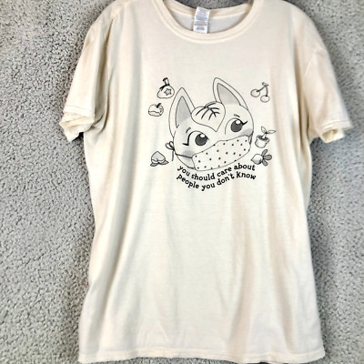 You Should Care About People You Don't Know Cat T shirt Humor Cat Graphic SIze L