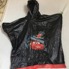 Kids Disney Cars Lightning McQueen Rain Jacket Poncho Hammer Down Black 1 Size