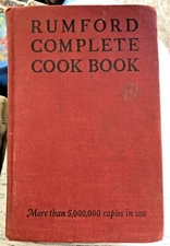 RUMFORD COMPLETE COOK BOOK 41 Edition 1947 Rumford Chemical Works HC 214 pgs