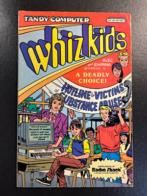 Tandy Computer Whiz Kids 1 VARIANT 3rd PRINT RARE 1990 Radio Shack Drug Abuse