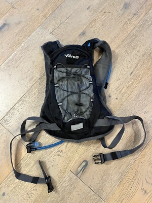 Vibrelli Padded Rip-Stop Backpack + 2L Hydration Bladder BLACK GRAY