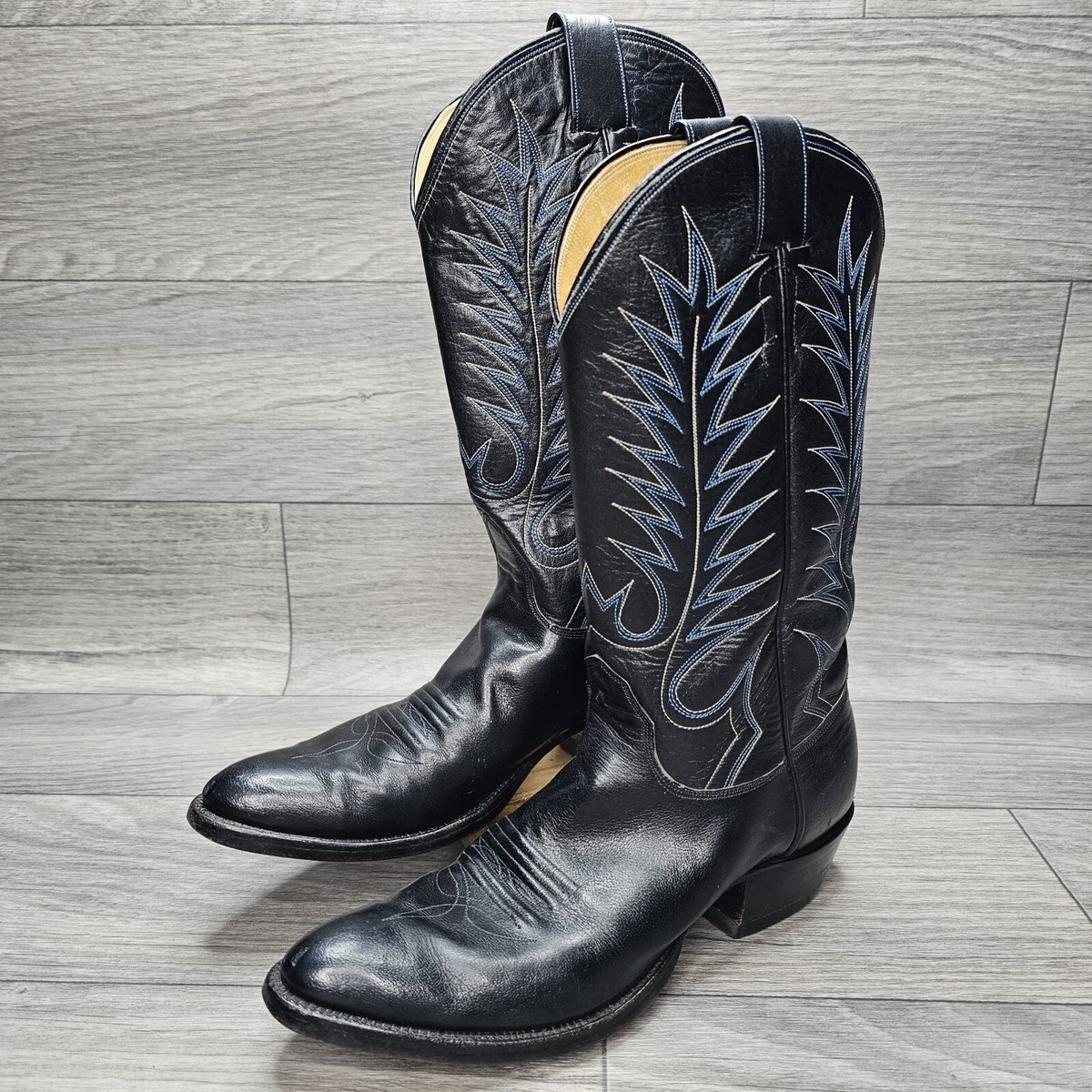 Olsen Stelzer Embroidered Western Boots Size 8.5B Made In  display picture 2