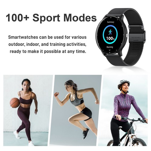 Smartwatch Damen Herren Fitnessuhr Armbanduhr mit Pulsmesser Schrittzähler Uhr - Bild 7 von 7