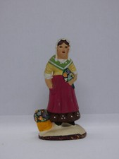 Santons de provence - Eliane SMIGLIO - La femme aux fleurs - hauteur 7 cm