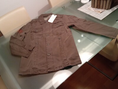 Tom Tailor Hemd Jacke Gr. M Grün Oliv Militärlook Neu 