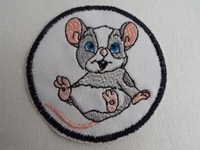 Cute Mouse Embroidered Iron On Patch.
