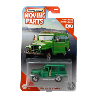 1962 Jeep Willys Wagon Green Matchbox Moving Parts MB1141 1/64