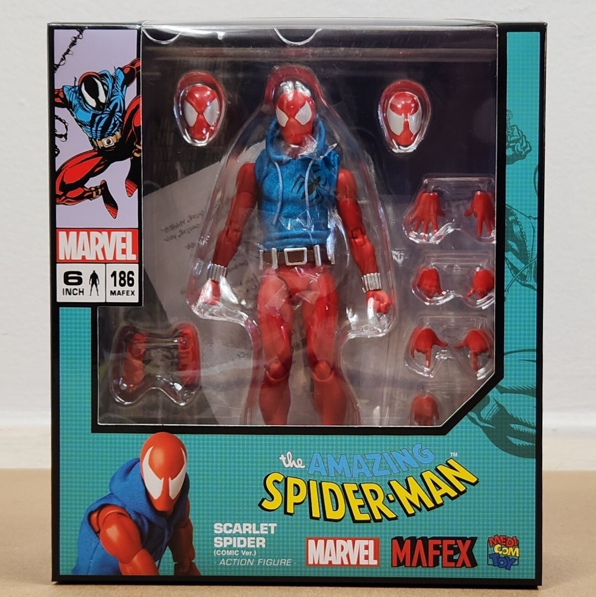 MAFEX186 スカーレットスパイダー　スパイダーマン Mafex No.186 Spider-Man Scarlet Spider Comic Ver. Action Figure