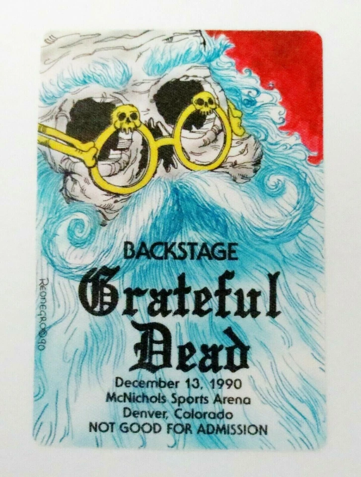 Grateful Dead Backstage Pass Navidad Santa Colorado Denver 13/12/90 13/12/1990 Foto 3 de 4