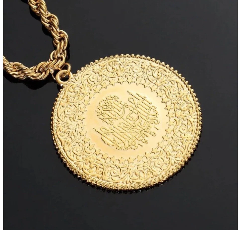 🌸Ceyrek Kolye Tüm Altin Kaplama Münzen Kette Vergoldet Atatürk Münzen Neu🌸 - Bild 4 von 4