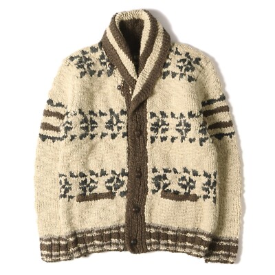 RRL Ralph Lauren Rodeo Hand Knit Shawl Collar Cowichan Sweater
