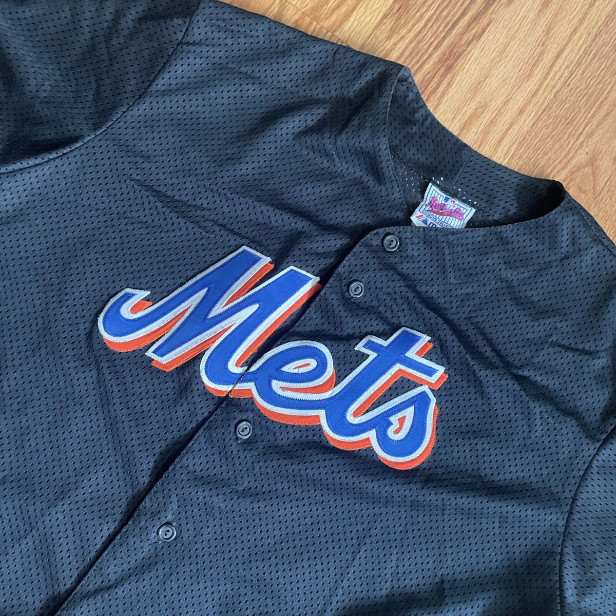 Vintage NY Mets Jersey Majestic Authentic Diamond Collection Black