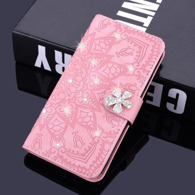 Fr Samsung S22 S21 S20 Note10 S10 S9 S8 Magnetic Bling Leather Stand Wallet Case