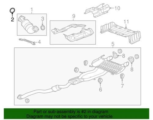Junta de tubo de escape turbocompresor original GM 2014-2023 Cadillac ATS CTS 12638677 Foto 2 de 3
