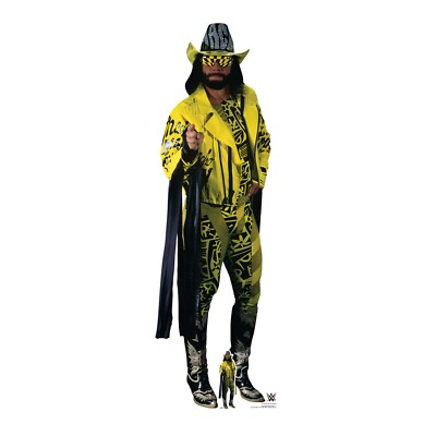 Male Mens Yellow Dress WWE Official Lifesize And Mini Shape Cardboard R Savage