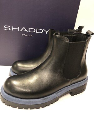 Shaddy Damenschuhe Stiefel Chelsea Boots Echtleder Schwarz Gr 36 Neu