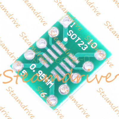 10PCS IC SOT23 SSOP10 MSOP10 UMAX to DIP 0.5/0.95mm Adapter PCB Board Converter*