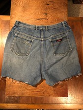 Vintage 80s Jordache Jeans Cut Off High Waist Shorts Horse Size 34x4
