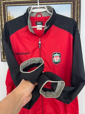 Vintage Reebok Liverpool Football Jacket Soccer Track Top Mens
