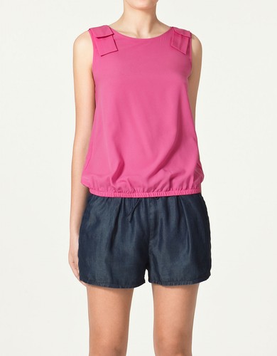 X ZARA Fucsia Neon Hot Colore Rosa Blocco Camicetta Maglia XS EXTRA-SMALL 8  4 36 | eBay