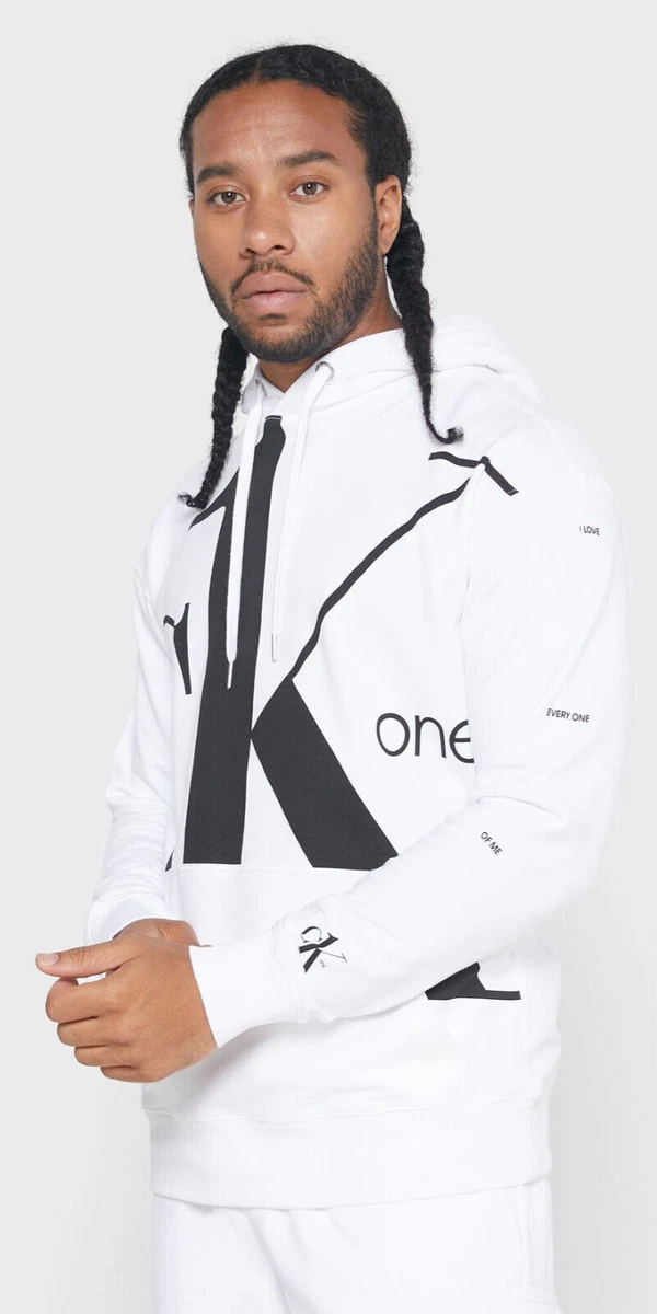 Calvin Klein Jeans CK One Menu0026#039;s Hoodie Sweater, White, 2XL | eBay