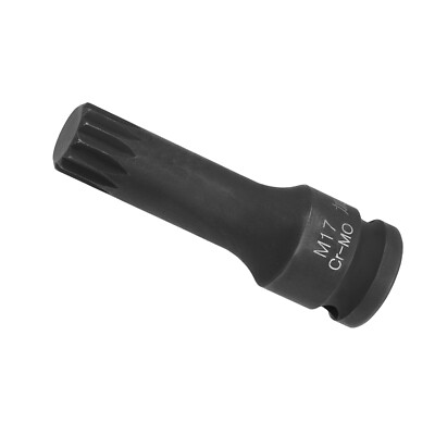 Impact Triple Square Spline Bit Socket M17 Bit 1/2'' Drive Metric Screwdriver
