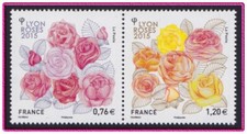 2015 France N°4957/4958** Congrés des ROSES à LYON Fleurs, France Flowers MNH