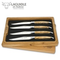 Laguiole En Aubrac - 4Er Set Steakmesser Frankreich - Birke - Edle Tafelmesser