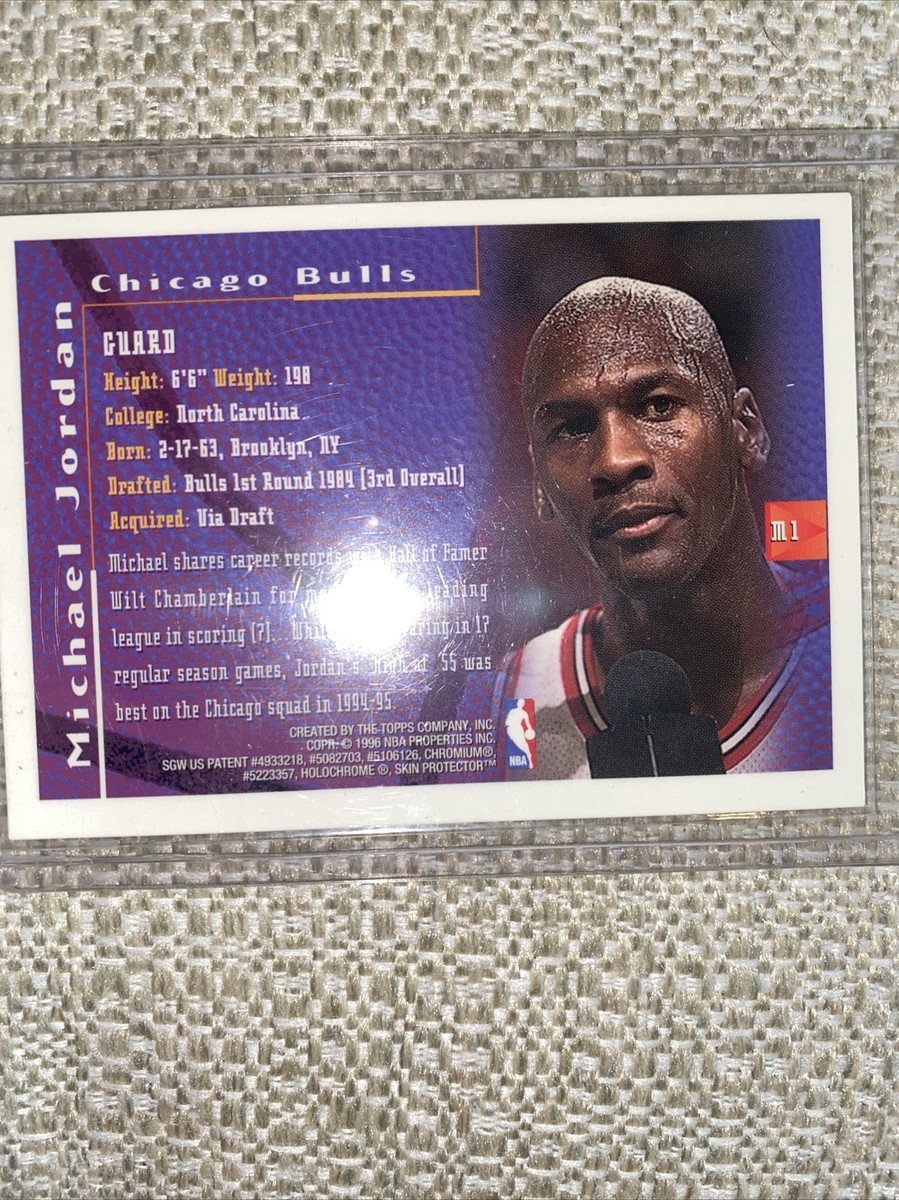 Michael Jordan 1996 topps finest trading card M1 | eBay