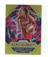 CHENNEDY CARTER 2021 Panini Prizm WNBA GOLD REFRACTOR #9/10 FIREWORKS Sky