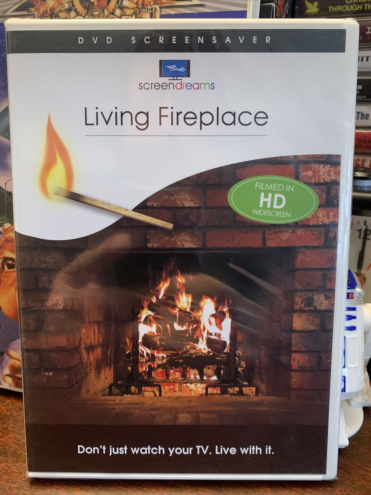 Living Fireplace - DVD screensaver by screendreams - HD widescreen (2005,  DVD) 181886000053