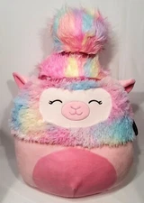 Squishmallows Squish-Doos 14" Magzie the Rainbow Llama Alpaca Stuffed Plush Toy