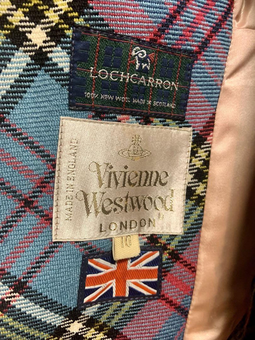 Vintage Vivienne Westwood Blue Mac And Tartan Check Suit Vintage Vivienne Westwood Blue Mac And Tartan Check Suit
