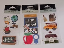 Scrapbook Sticker Lot School Kindergarten Kids Bus