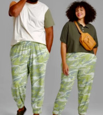 Wild Fable Unisex High-Rise Vintage Jogger Sweatpants - Green Swirl  Size L