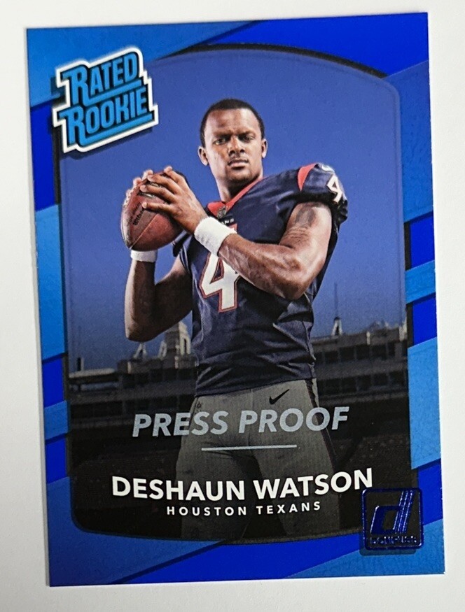 2017 Donruss Rated Rookie Blue Press Proof Deshaun Watson #345