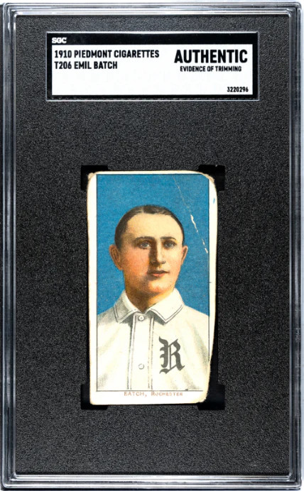 1909 T206 EMIL BATCH NNO POOR PIEDMONT 350 SGC A BASEBALL ROCHESTER BRONCOS