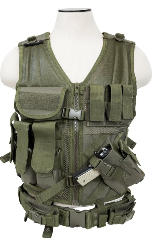VISM Tactical Outdoors Sports Vest OD Green Hunting, Fishing, Paintball, Airsoft