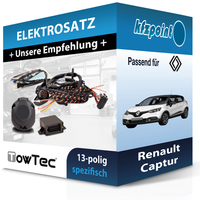 für Renault Captur 05.2017-12.2019 Towtec E-Satz 13Polig Fahrzeugspezifisch
