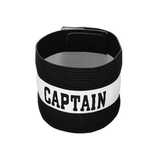 6 X Captain's Armband Elastic Arm Band for Soccer Team Training Black