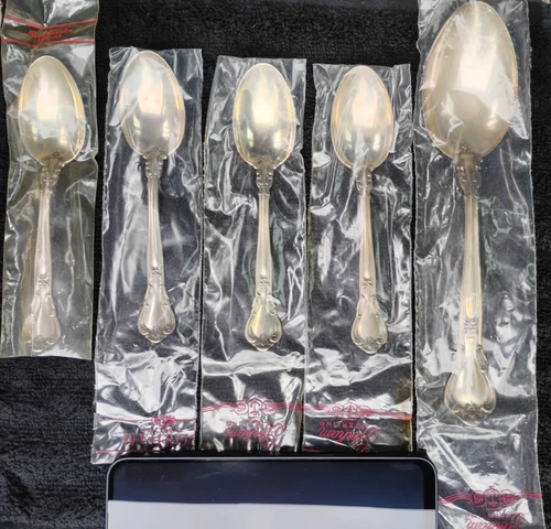 Gorham sterling silver 4 spoons@5 3/4" and serving spoon @8 1/2"
