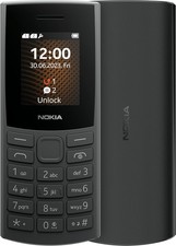Nokia 105 4G Phone Big Buttons 2023 Black Dual Sim Unlocked 1450 mAh 1.8''