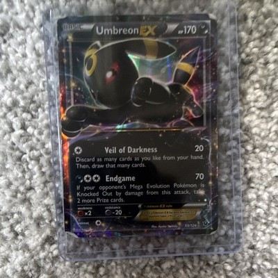 Pokemon TCG Umbreon EX 55/124 Fates Collide Ultra Rare Holo English 2016 170 HP