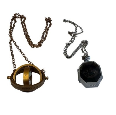 Harry Potter Set Of 2 Time Turner and Slytherin s Locket Horcrux Costume Jewelry